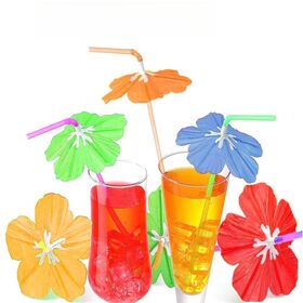 Parasols Cocktail 100 Pièces - Déco Desserts Et Boissons - Bambou Et Papier - Fête Hawaïenne
