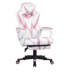 Zeanus Sillas de juegos con reposapiés, silla reclinable para computadora  para adultos, silla de masaje grande y alta, silla ergonómica de oficina