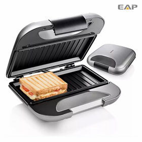 Gaufrier domestique Grille-pain Double plat Chauffage Mini Machine à  petit-déjeuner Sandwich Machine de cuisson électrique pour gâteaux, prise  britannique