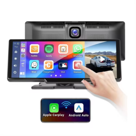 Autoradio 10,26 pouces Sans Fil Android Auto Carplay Dashcam Tableau de Bord Lecteur DVD MP5 Écran Intelligent avec Caméra