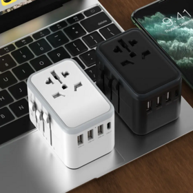 Worldplug Factory Price PD 45W Multi Plug World Travel Adaptor Type C Fast Charger Universal Travel Adapter Electrical Plug Socket