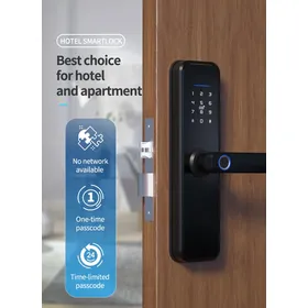 Titanium Aluminum Alloy Material Fechadura Inteligente Electric Hotel Door  Lock Card System