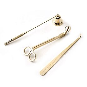 Candle Accessories Care Kit Wick Trimmer Tool Wick Dipper Candle Snuffer  Metal Candle Scissors Shears Gold Wick Trimmer Set - China Trimmer Set and  Trimmer Tool price