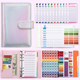 Wholesale checkered ring planner crocodile color rose a7 budget binder  wallet with coin holder From m.