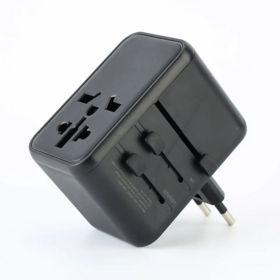 Adaptateur secteur de voyage universel international Gan 65W en gros, chargeur rapide USB-C, prise internationale GaN