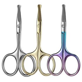 Safety Round Head Scissors Stainless Steel Small Scissors Beard Beauty Nose  Hair Scissors - Explore China Wholesale Round Head Scissors and Stainless  Steel Small Scissors, Beauty Nose Hair Trimmer, Manicure Scissors