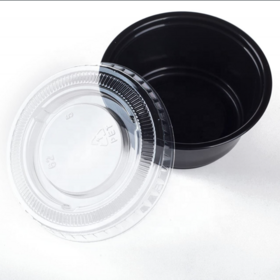 150ml two-compartment Portion cups Dipping Sauce Trays Cup PP Material  Seasoning Containers