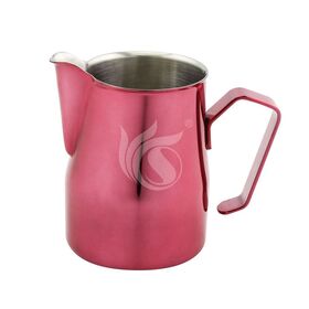 Steaming & Frothing Milk Pitcher Stainless RED