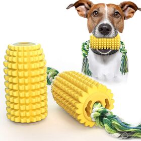 Juguetes Masticables para Perros, Ideales para Masticadores Agresivos, Juguetes Interactivos Squeaky Resistentes e Indestructibles, Juguete de Palo de Maíz para la Dentición de Cachorros