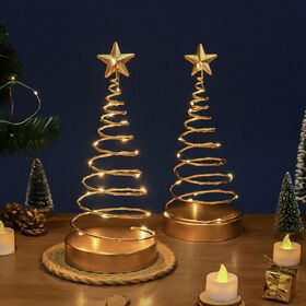 Décorations de Noël dorées, lampe de Table, arbre de noël argenté, pour la  saint-valentin – les meilleurs produits dans la boutique en ligne Joom Geek