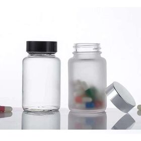 Frosted clear glass pill bottle capsule bottle manufacturer