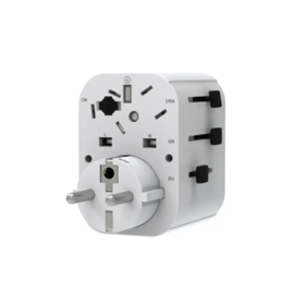 Hochwertiger USB-Ladeadapter mit Erdung, Universal-Reiseadapter, Wandladegerät-Steckdose