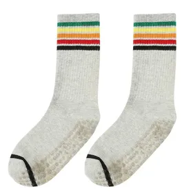 Five Toed Yoga Socks Cotton Stripe Pile Dot Silicone Non-slip Women High  Quality Pilates Grip Crew Socks