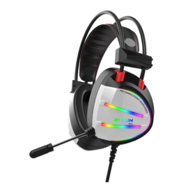JINDUN M10 Nuevos Auriculares Gaming con Diseño y Drivers de 50MM, Luz RGB para PC Gaming