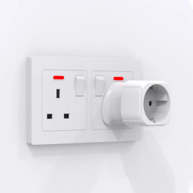 Wholsale EU to UK 3 Pin Plug Adaptor European Travel Converter Socket Wall Charger Travel Power Plug Adapter