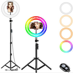 Selfie ring light soporte para teléfono multicolor para live stream  ringlight para reuniones