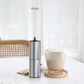 Buy Wholesale China Battery Type Milk Frother Stainless Steel Milk Frother  Stick Cordless Milk Foamer With Storage Bracket For Option & Milk Frother  at USD 3.7