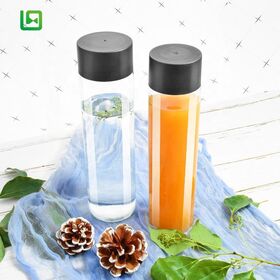 Custom Clear Voss Glass Drinking Water Bottles With Screw Cap