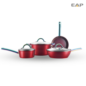 Discount World MD-K99-D4430-FI-P Fiesta Granite Cookware Set,