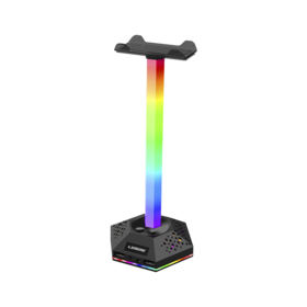 RGB backlit headset holder with 2-HUB for home office gaming headset gaming headphone