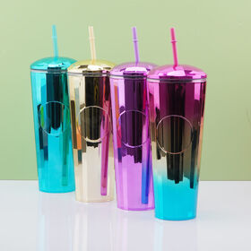 Wholesale 20oz Acrylic Tumbler With Dome Lid Straw Double Wall