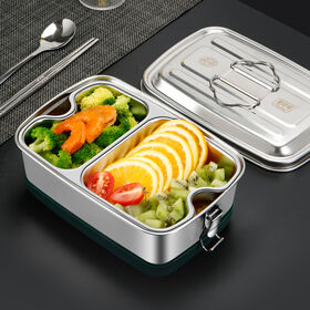 Buy Wholesale China 2 Layer Stainless Steel Lunch Box New Design Metal Food  Container Leakproof Adult Bento Box & Bento Lunch Box at USD 3.45