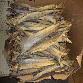 Black Brown Salted Dry Stock Fish, For Cooking, Packaging Type: Loose
