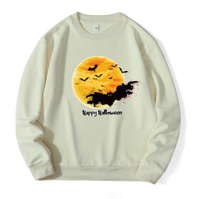 Sweat à capuche imprimé Halloween en gros, personnalisé, ample et décontracté, costumes d'Halloween pour adultes en vrac pour hommes et femmes