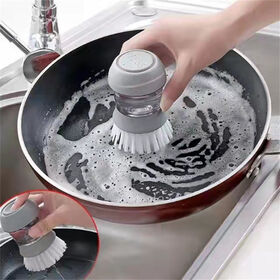 Kitchen Gadgets Hydraulic Dish Brush Pot Clean Brush Washing Up Liquid Soap  Dispenser Kitchen Tool Dishwashing Brush Cleaning Brushes