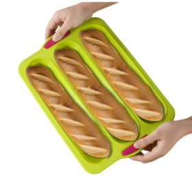 French Bread Mold Wave Baking Tray Silicone Baguette Pan Non Stick  Perforated Bread Pan Hot Dog Molds Baking Mat Bread Mould - Price history &  Review