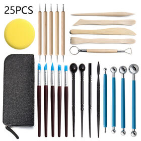 Clay Tools Kit, 25 PCS Polymer Clay Tools, Ceramics Clay Sculpting Tools  Kits, Air Dry Clay Tool Set for Adults, Kids, Pottery Craft, Baking,  Carving