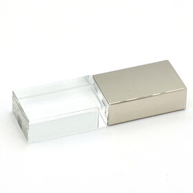 Transparenter Glas-Kristall USB-Stick mit 3D-Logo, 8GB 16GB USB 2.0 Flash-Speicher, 64GB 32GB 128GB USB 3.0 Pen Drive USB-Stick