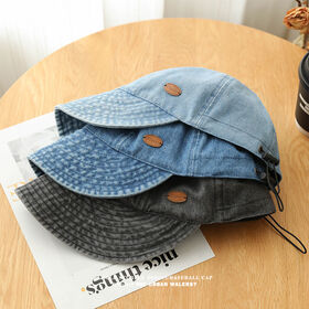 Foldable Wide Brim Sun Hat Drawstring Adjustable Caps for Men