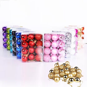 24pcs 3cm Christmas Balls Shatterproof Christmas Tree Decorations Ball Festive Tree Balls