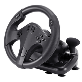 Redragon GT-32 Racing Wheel and Floor Pedals: Real Force Feedback Car  Racing Simulator 