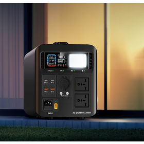 Station d'alimentation portable 1200W pour activités de plein air, batterie LifePo4 1008Wh, entrée 600W, onde sinusoïdale pure, PD 100W avec 3 modes de lampe de poche - Idéal pour le camping et les urgences