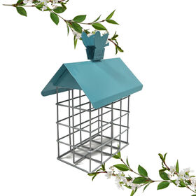 Mangeoire à oiseaux suspendue en bois pour jardin, Cage à