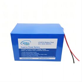 VCELL/OEM حزمة بطارية Lifepo4 عالية السعة 24 فولت 40 أمبير 7S8P مع نظام إدارة البطارية (BMS) للمركبات الكهربائية، UPS، تخزين الطاقة