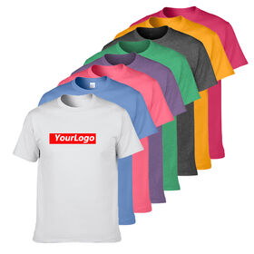 Grosir 100% Katun Polos untuk Sablon Digital Kaos Anak Laki-Laki Ukuran Jumbo Kaos Kustom Kaos Pria Polos