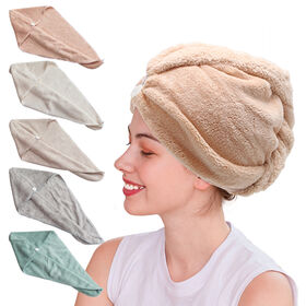 Cocila Serviette Microfibre Cheveux Dry Hair Cap Serviette de séchage pour  Cheveux Bonnet de Serviette Super absorbantes Produits de Bain
