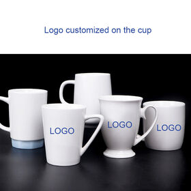 Hot Sale Porcelain Plain White custom Logo Sublimation blank Ceramic Cup Tea Coffee Mug promotional ceramic mugs