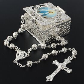 Small 4mm Glass Beads Transparent Holy Chain Mini Rosary - China Rosary and  Rosary Necklace price