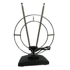 Fournisseur Antenne TV intérieure circulaire noire de haute qualité FM VHF UHF avec amplificateur personnalisé