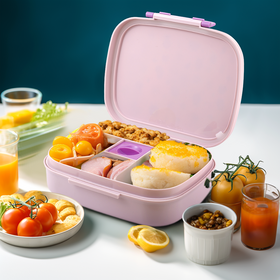 Buy Wholesale China Kids Plastic Lunch Bento Box Bpa Free Plastic Microwave Heated  Lunch Box & Lunch Box at USD 1.4