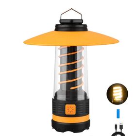 Lampe de Camping Rétro, Lumière de Tente, Randonnée, LED Rechargeable USB, Haute Endurance, Lampe d'Extérieur Multifonctionnelle Étanche - Vente en gros