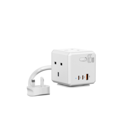 PowerCube-Cubic shaped 4 outlet plug with a switch-Original Remote –