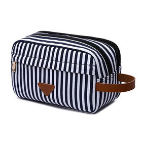SHOPANTS Extra Large Makeup Bag Travel Cosmetic Bag for Women Portable PU  Leather Waterproof Make up Bag Set Checkered Cosmetic Bags with Handle