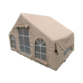 Inflatable heavy duty military tents