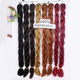 Original Jumbo Braids Hair Extension 3pcs Pure Blonde Color 24inch 100g/pc  For Twist Box Braiding Hair (613#)