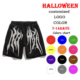 Short de sport pour homme grande taille 100 % coton avec motif squelette personnalisé, pour basketball, jogging, plage et salle de sport